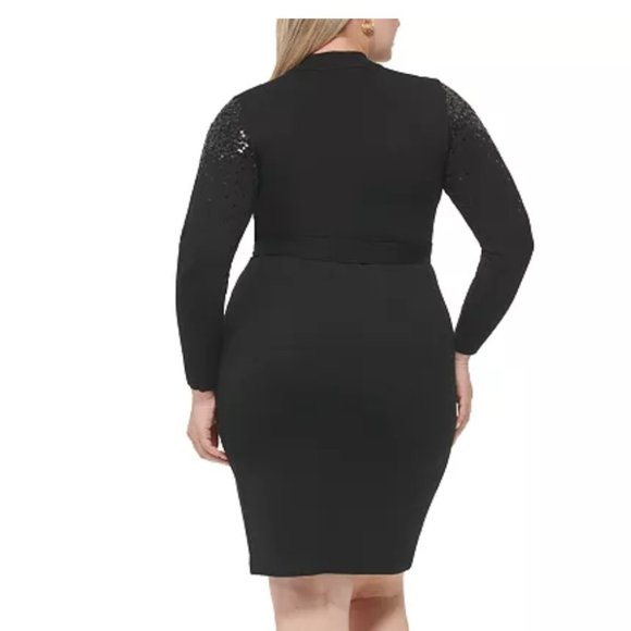 Vince Camuto Plus Size Sequined Sweater Dress - 2X - Picture 2 of 8